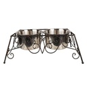 Dieren voerbak 46x26x16 cm / 2x2000 ml