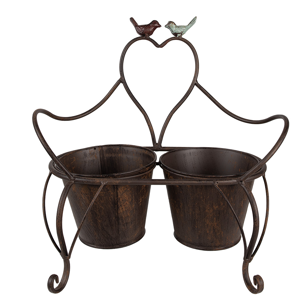 [6Y5436] Plant Holder Brown 39x18x39 cm