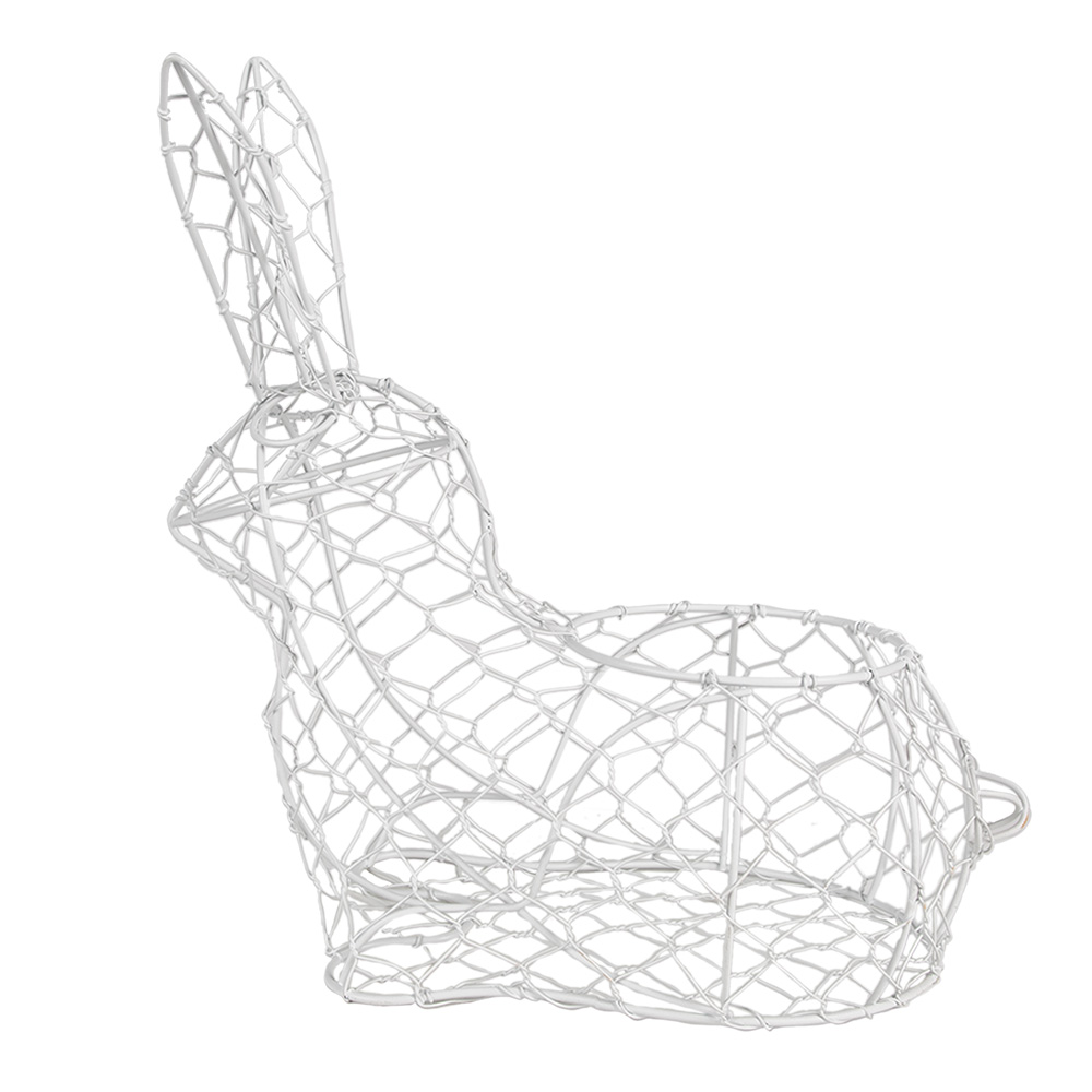 [6Y5481L] Basket Rabbit White 28x15x30 cm