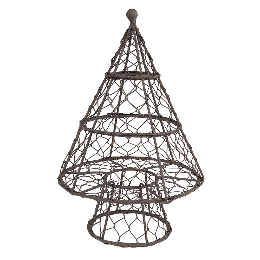 [6Y5484] Décoration de Noël Sapin de Noël Marron Ø 21x33 cm
