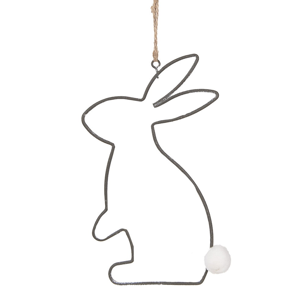 [6Y5558] Decoratie hanger konijn 17x11 cm