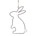 Anhänger Schmuck Kaninchen Grau 17x11 cm