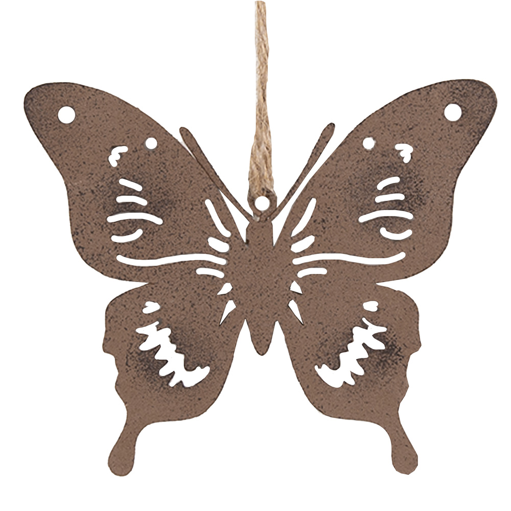 Decoratie hanger vlinder 10x9 cm
