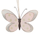 Decorative Hanger butterfly Pink 16x4X10 cm