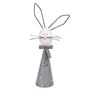 Decoration Statue Rabbit Grey White 21x11x48 cm