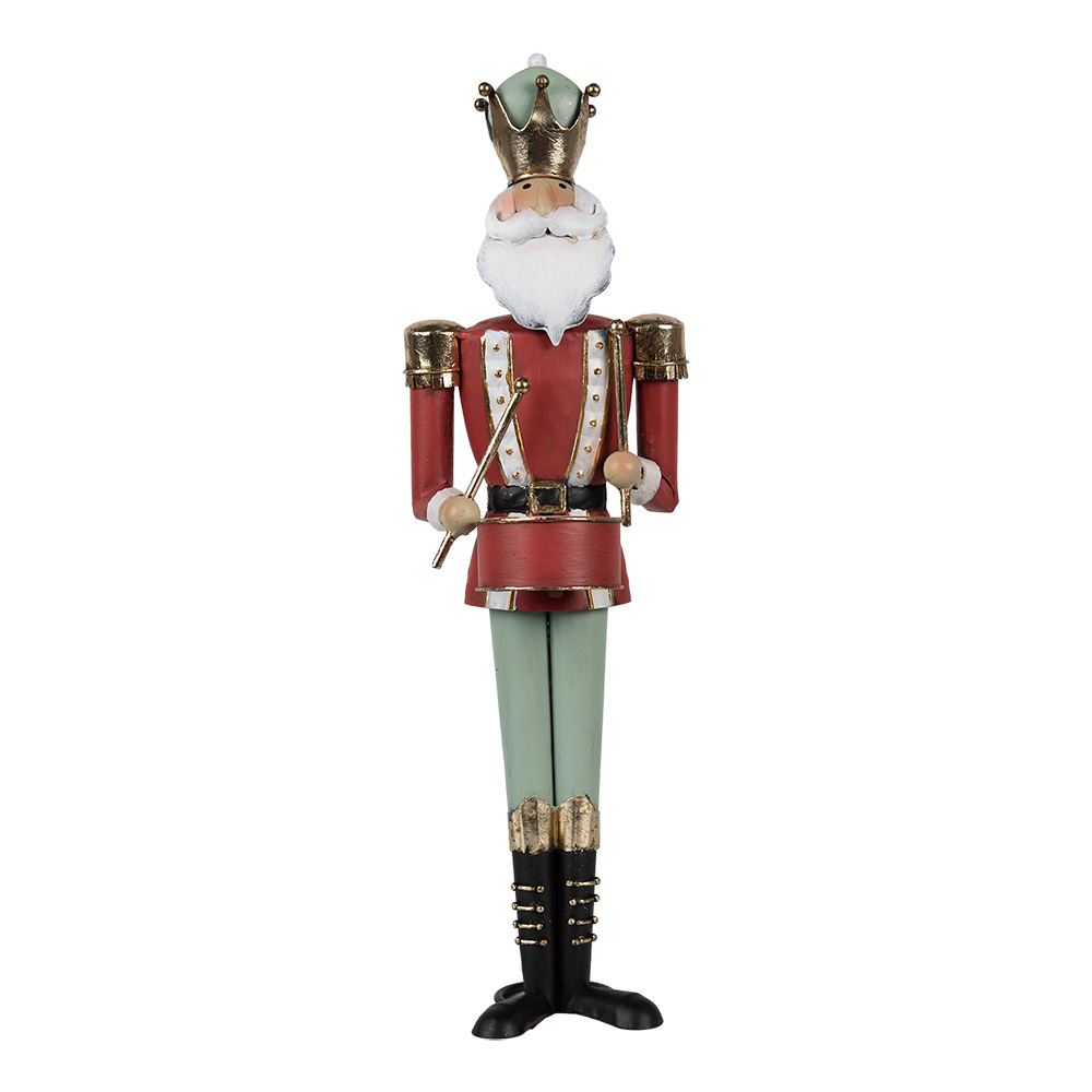 [6Y5609] Decoration Statue Nutcracker Red Green 12x12x37 cm