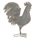 Decoration Statue Rooster Grey 34x14x42 cm
