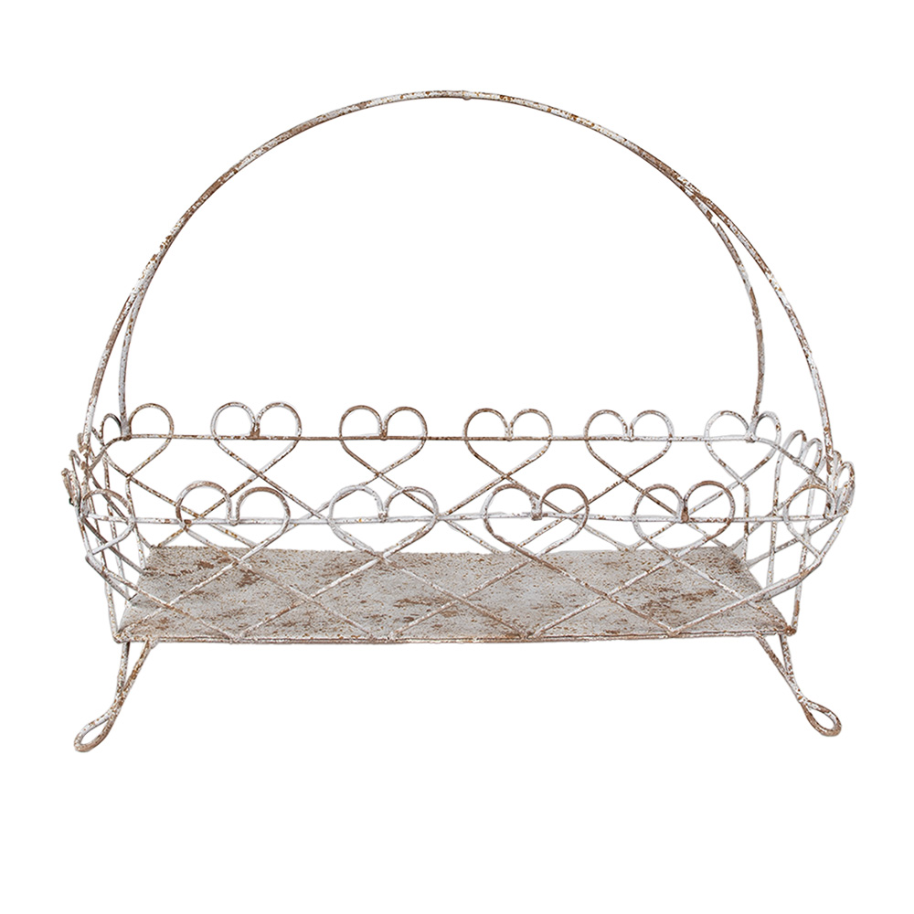 [6Y5618] Alzatina Bianco Marrone 50x24x41 cm