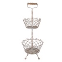 Alzatina 2 Livelli Bianco Ø 28x74 cm