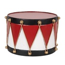 Tamburo decorativo Rosso Bianco 27x27x17 cm