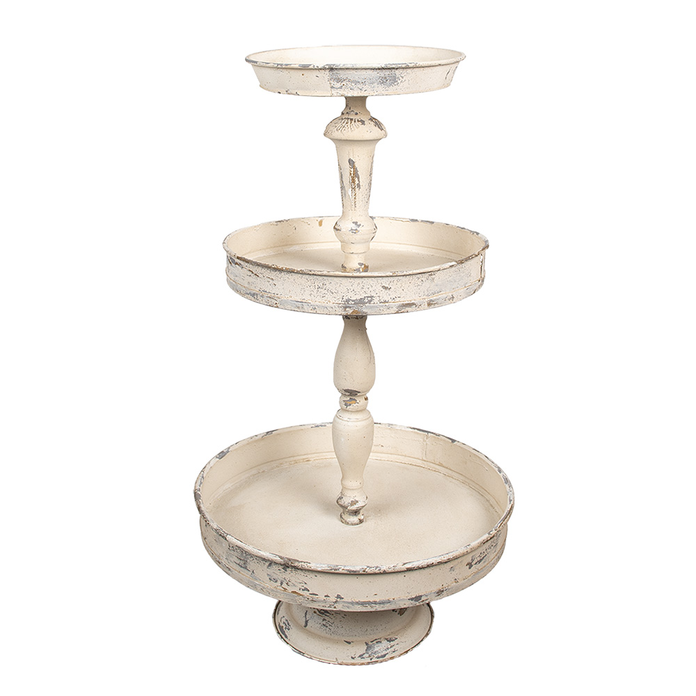 [6Y5654] 3-Tier Cake Stand Beige Ø 42x75 cm