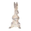 Image de décoration Lapin Beige Gris 8x9x17 cm