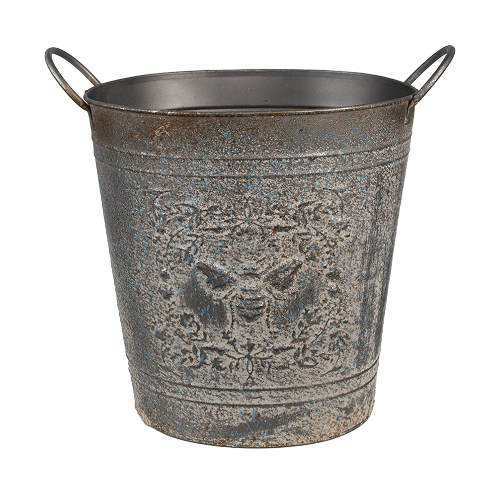 [6Y5684] Flower Pot Grey 35x22x32 cm