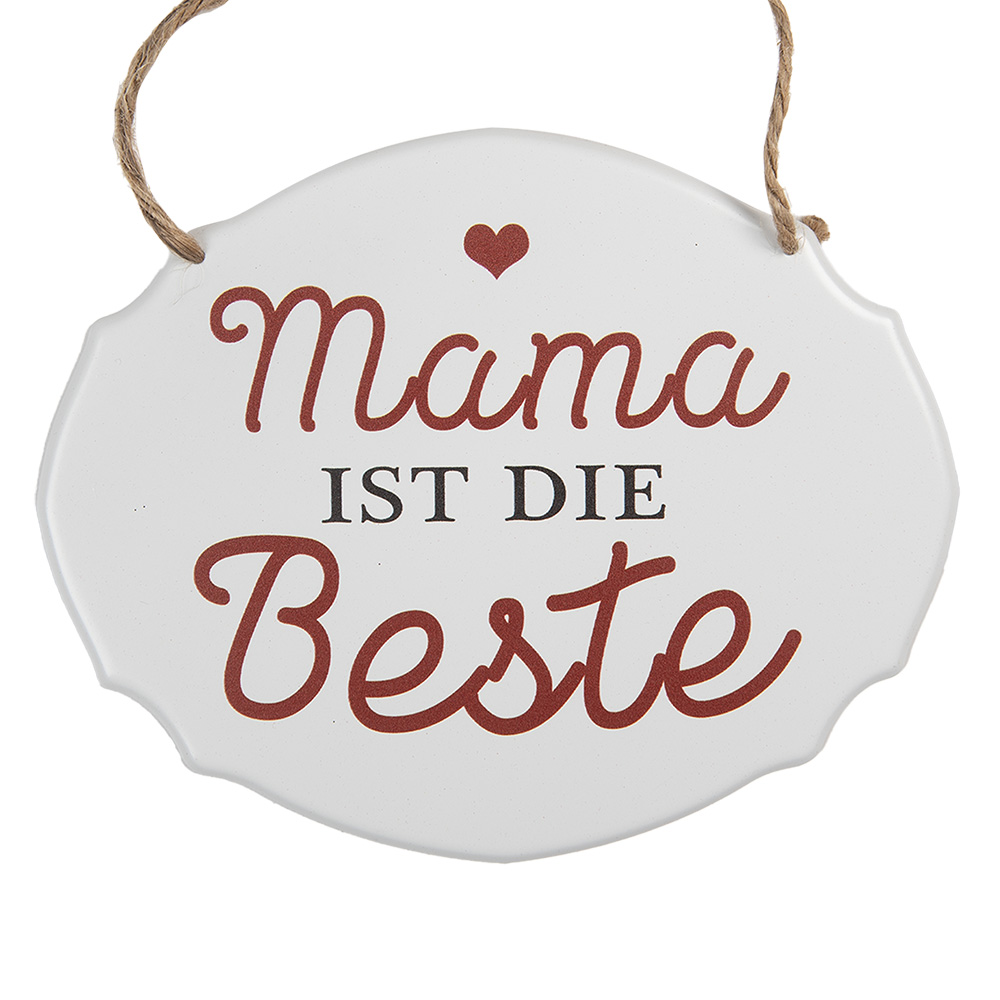 [6Y5687] Text Board White Red 18x1x15 cm