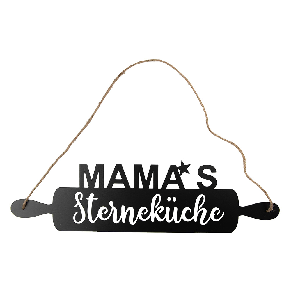 [6Y5696] Textschild Schwarz 50x1x14 cm