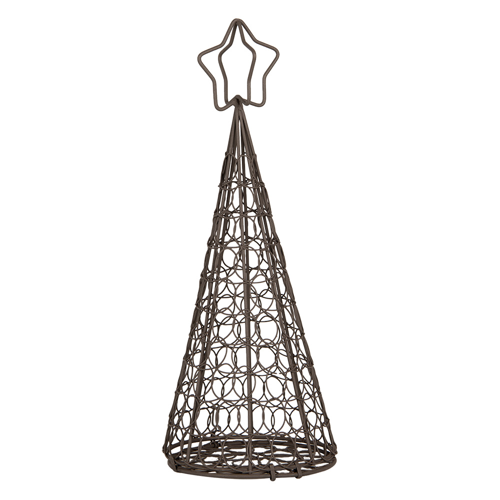 [6Y5703] Christmas Decoration Christmas Tree Brown Ø 13x32 cm