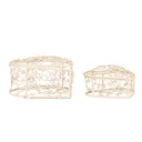 Paniers Blanc (set 2) 10x10x6 / 8x8x5 cm