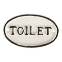Textschild Weiß Schwarz 10x1x6 cm