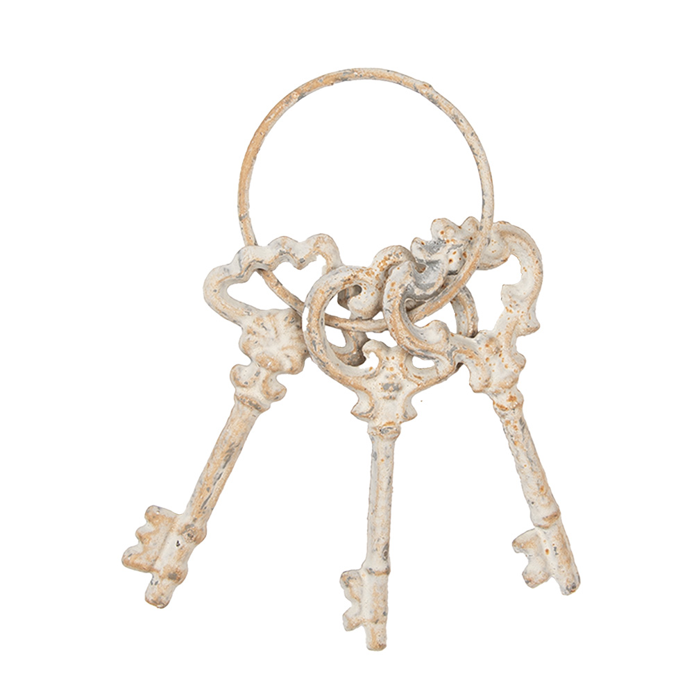 [6Y5772] Décoration trousseau de clés Beige Marron 9x1x19 cm