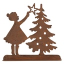 Décoration de Noël Enfant avec un arbre de Noël Marron 14x5x14 cm