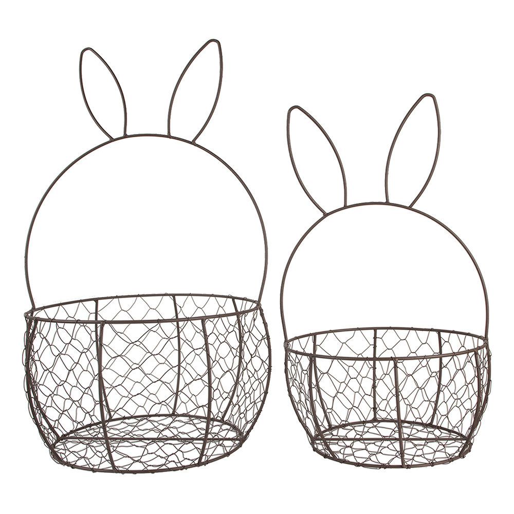 [6Y5794] Körbe Braun (set 2) Ø 33x55 / Ø 27x45 cm