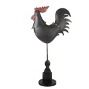 Décoration le coq Noir Rouge 33x12x64 cm