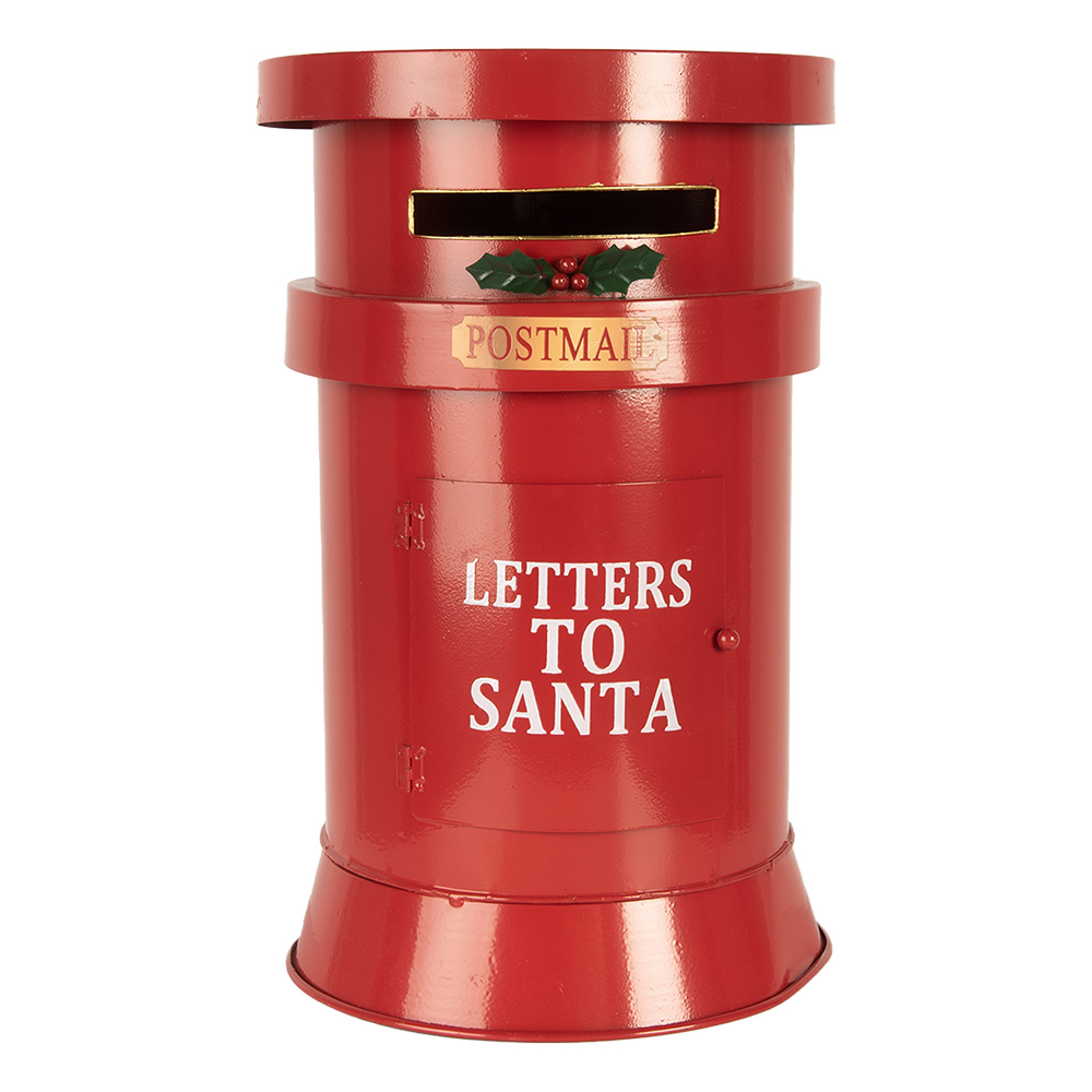 [6Y5856] Boîte aux lettres Rouge Blanc Ø 24x38 cm