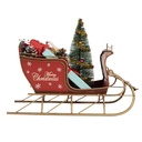 Décoration de Noël Traîneau Rouge Couleur or 30x15x22 cm