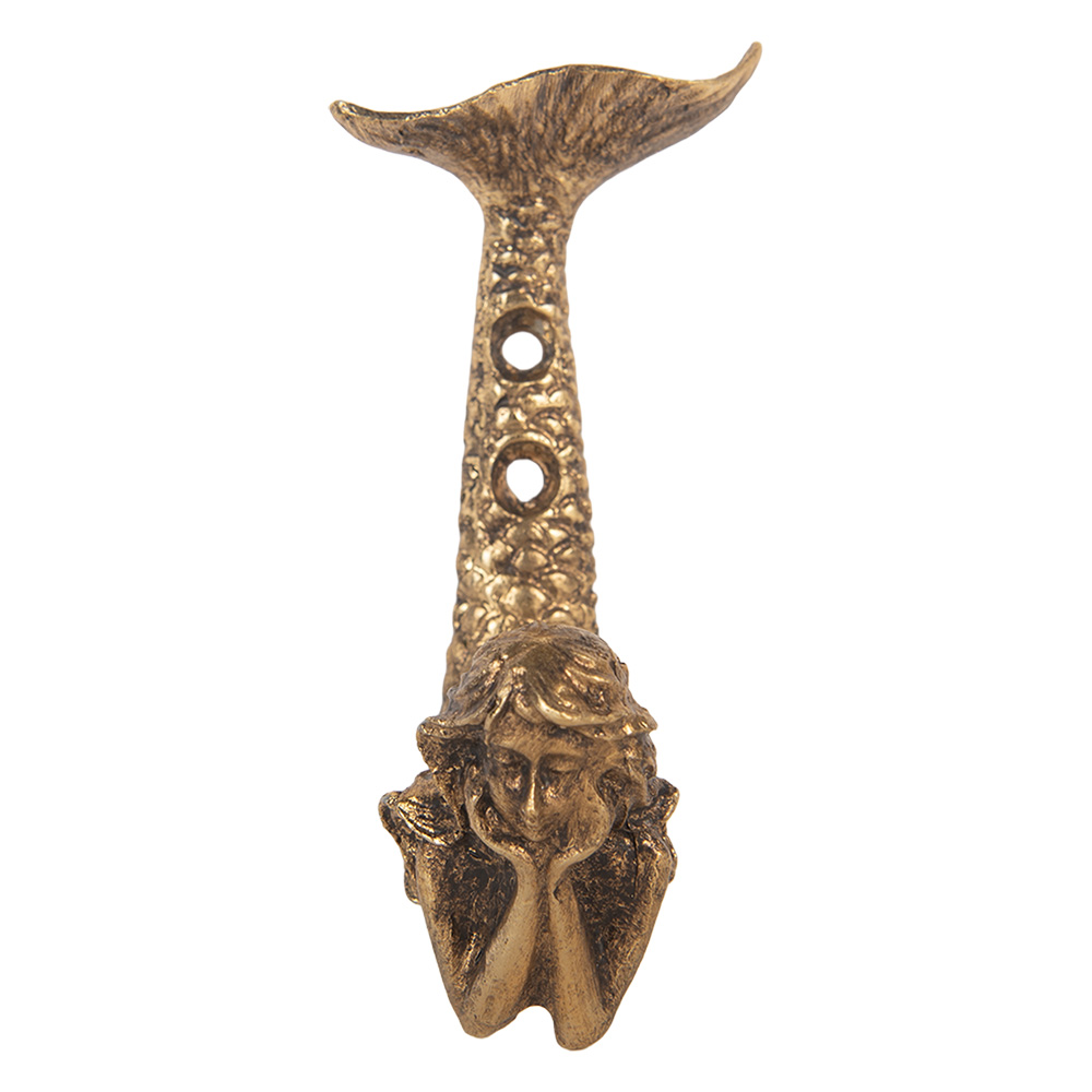 [6Y5889] Crochet mural Couleur or 5x4x10 cm