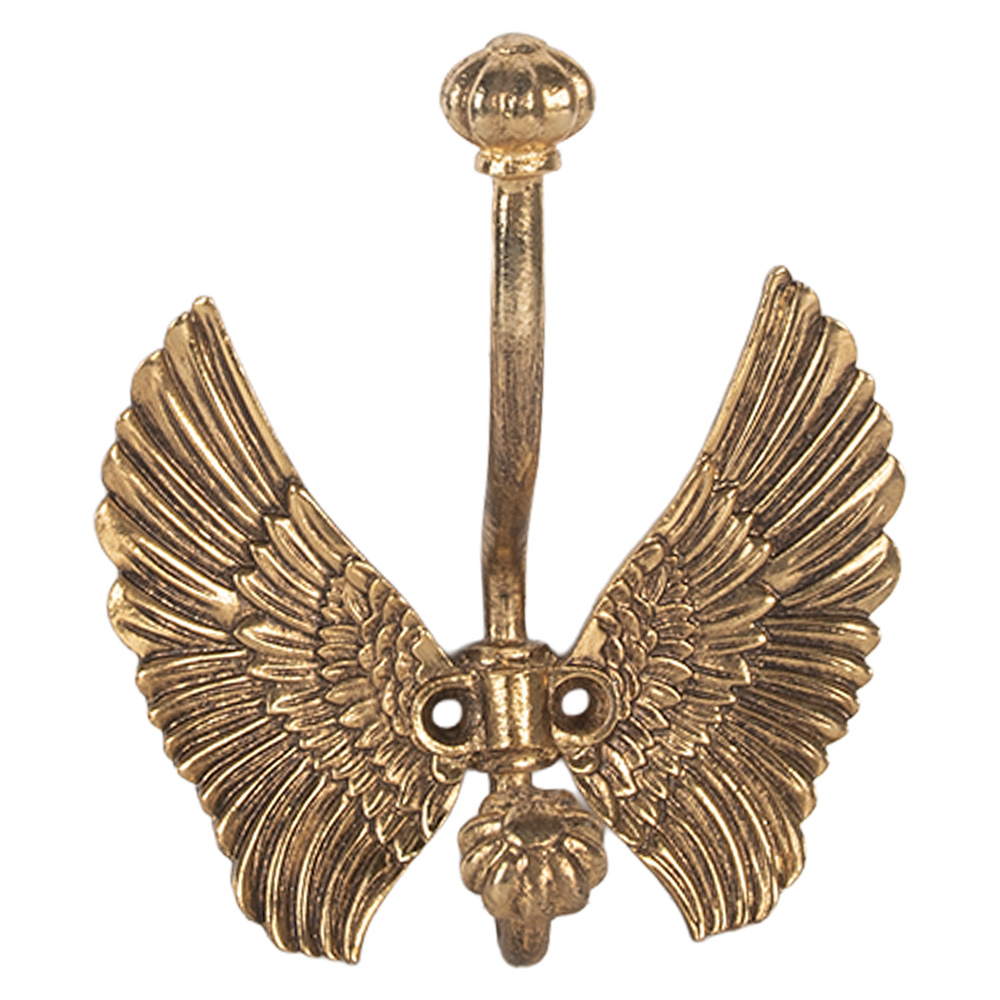 [6Y5896] Wall Hook Gold colored 12x6x13 cm