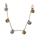 Pendentif décoratif Cloches Couleur or Couleur argent 8x8x135 cm