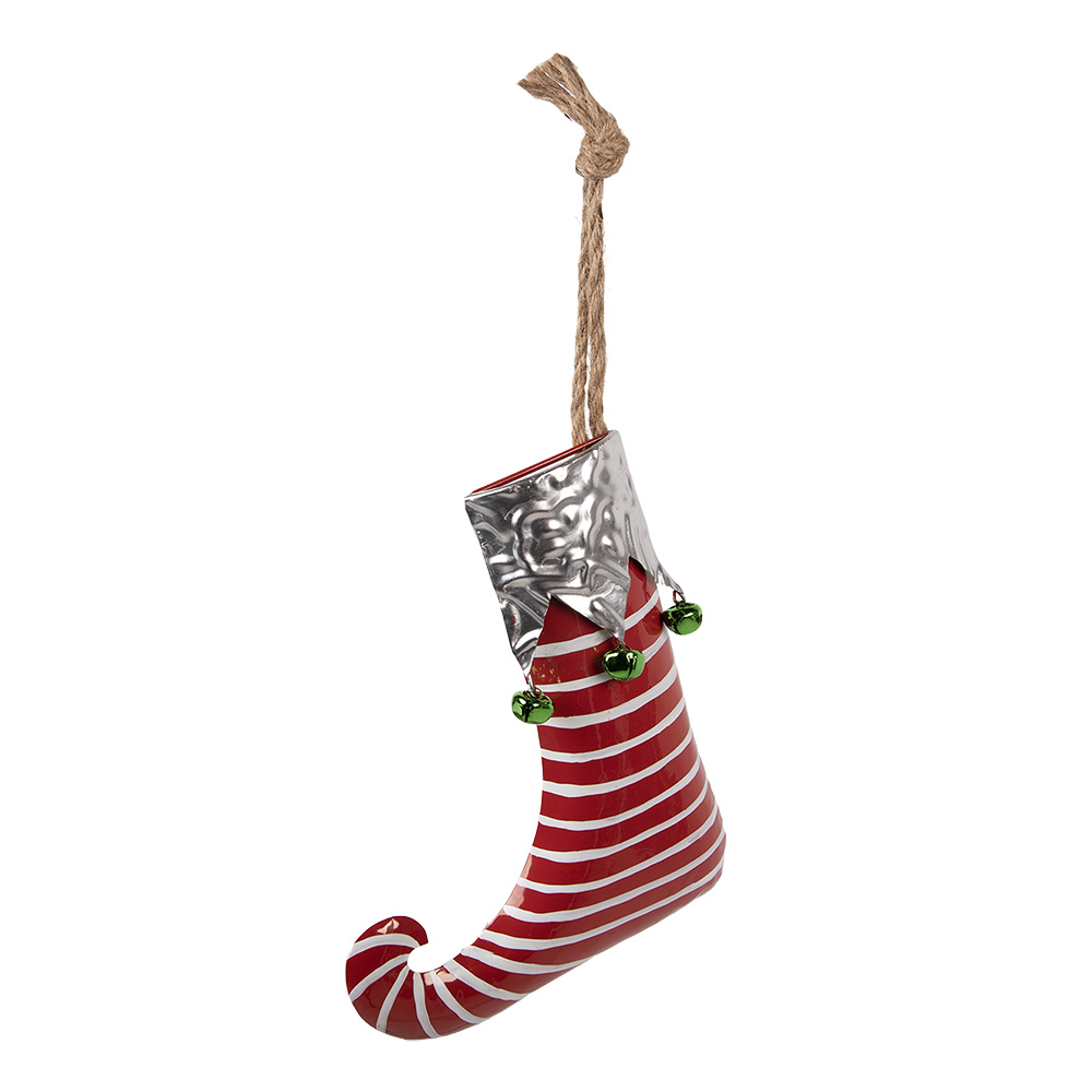 [6Y5927] Decoration Christmas stocking Red White 21x4x26 cm