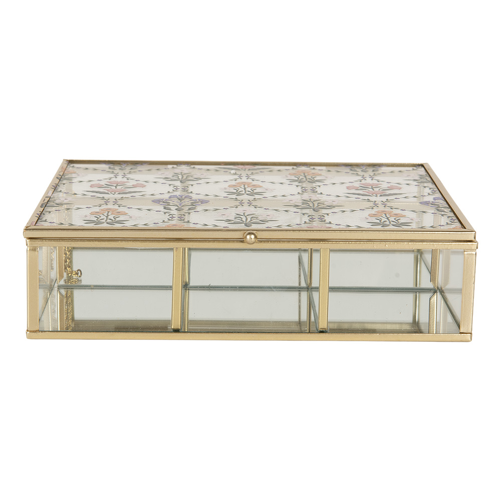 [6Y5952] Decorative Storage Box Transparent 20x16x5 cm