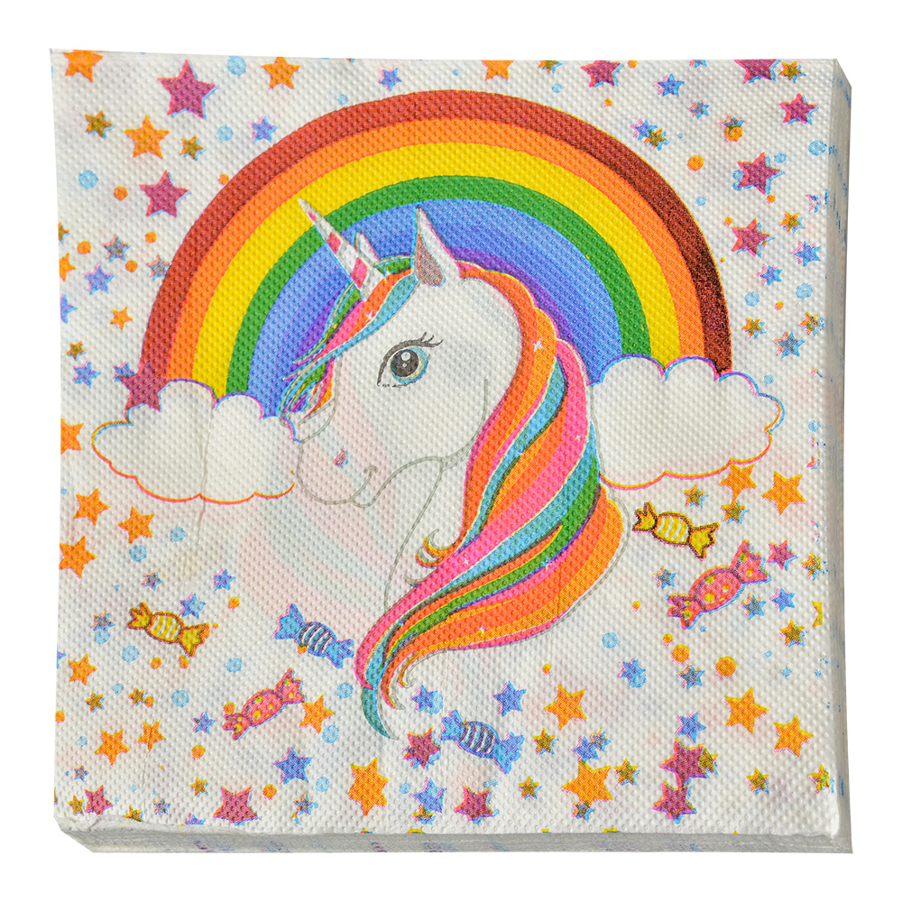 [73078] Serviettes en papier Blanc Multi 33x33 cm (20)
