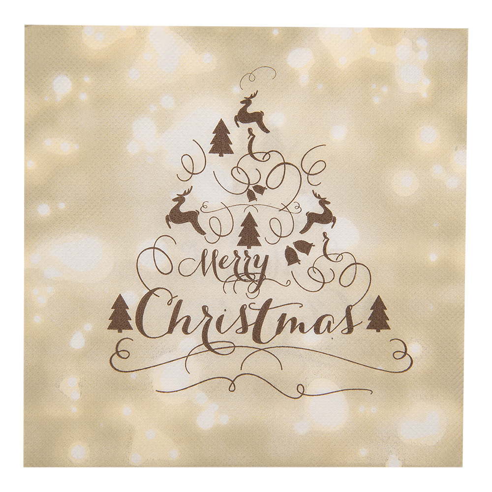 [73084] Paper napkins Beige 33x33 cm (20)