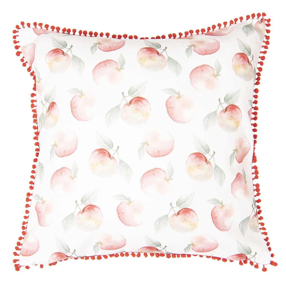 [APY21] Cushion Cover White, Red 40x40 cm