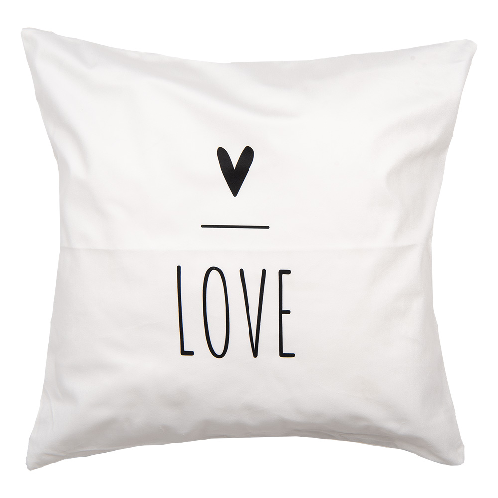 [BHS21] Housse de coussin Blanc Noir 45x45 cm