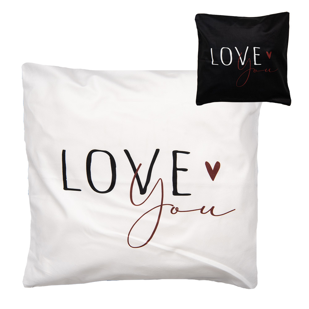 [BHS24-2] Housse de coussin Blanc Noir 45x45 cm