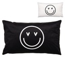 Housse de coussin Noir Blanc 30x50 cm