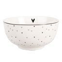 Soup Bowl White Black Ø 14x7 cm / 500 ml