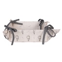 Panier à pain Beige Gris 35x35x8 cm