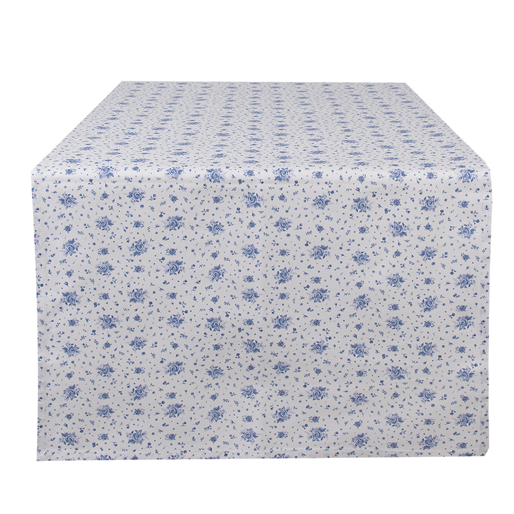 [BRB64] Table Runner Beige, Bleu 50x140 cm