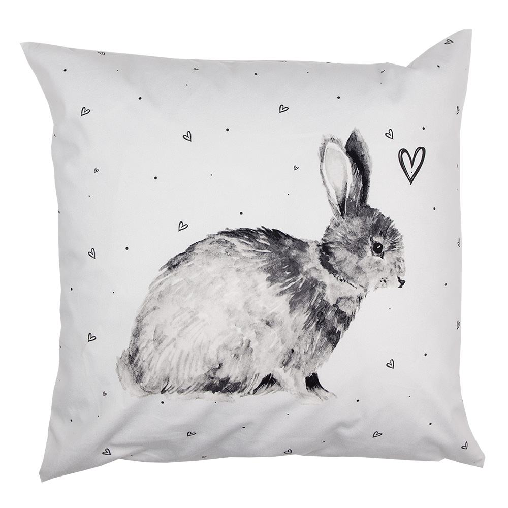 [BSL23] Housse de coussin Blanc Gris 45x45 cm