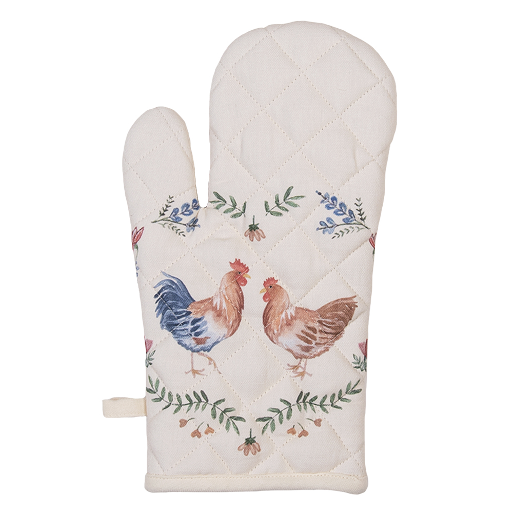 [CAR44] Oven Mitt Beige 18x30 cm