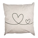 Housse de coussin Beige Vert 45x45 cm