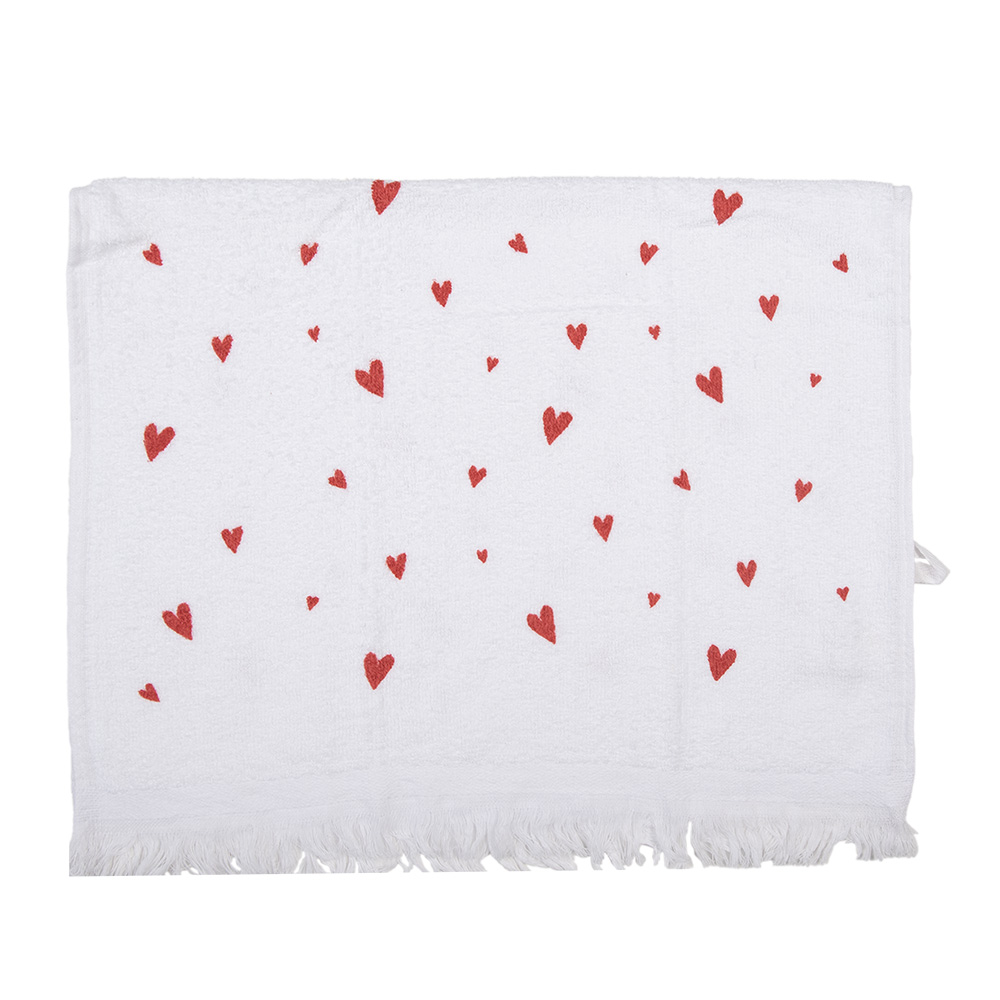 [CTFAS-1] Serviette d'invité Blanc Rouge 40x66 cm