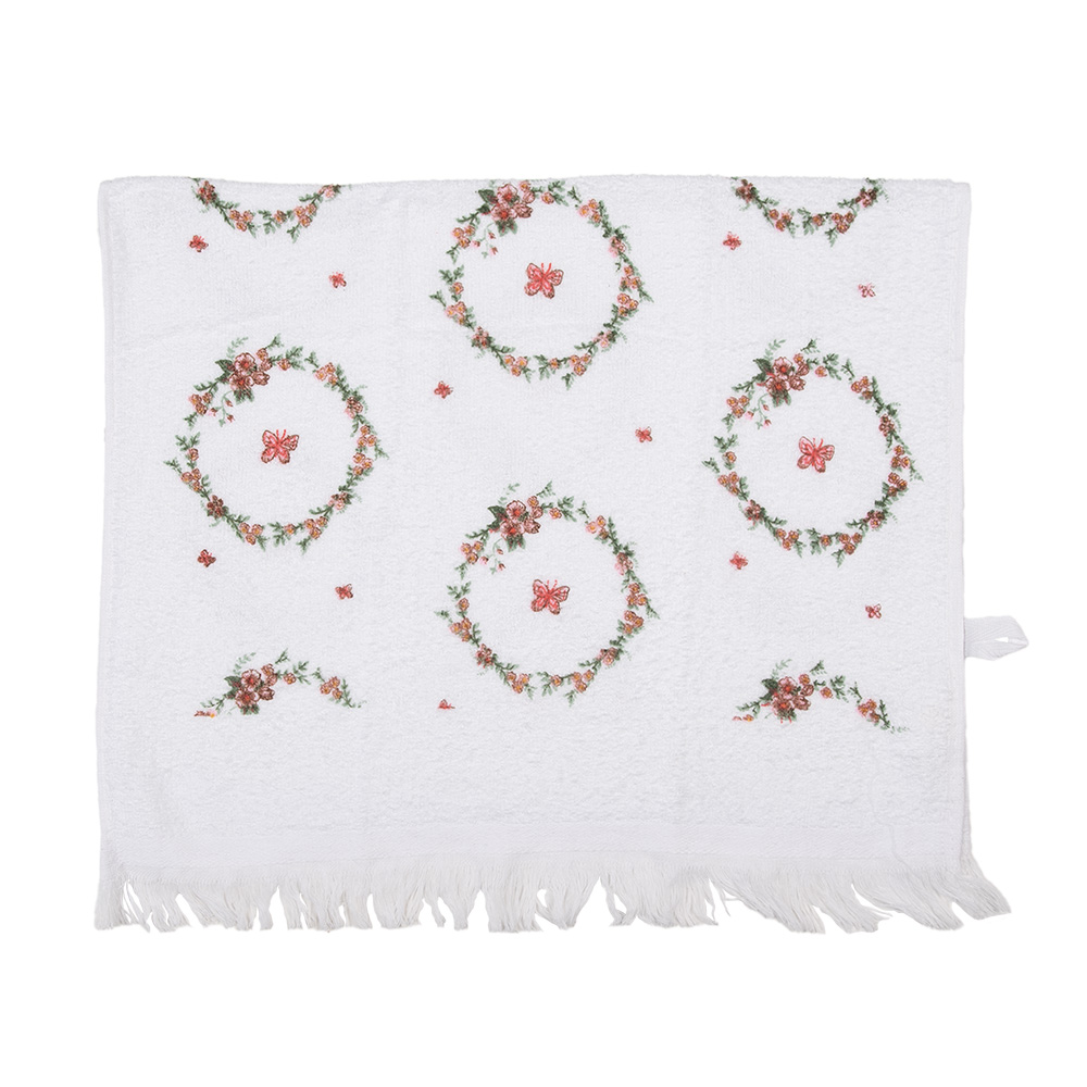 [CTFEB-1] Guest Towel White Pink 40x66 cm