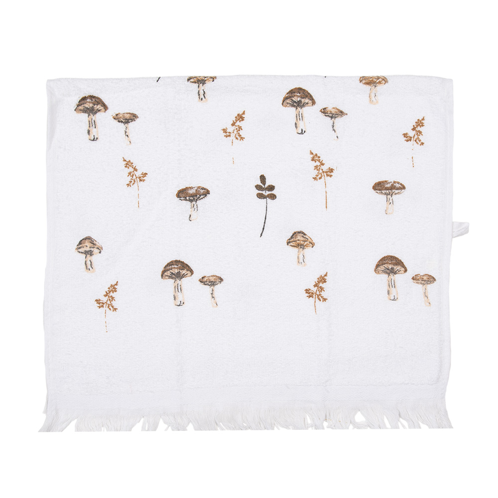[CTLFJ] Guest Towel White Brown 40x66 cm