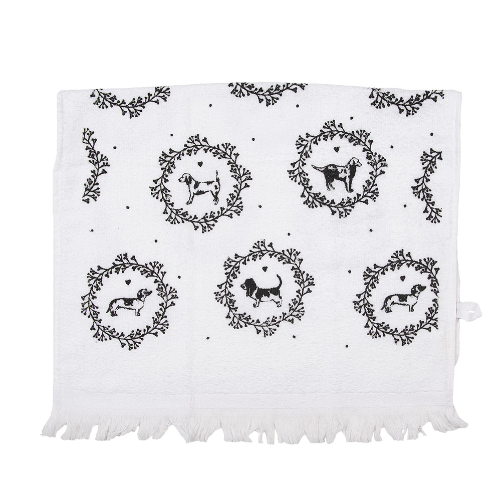 [CTLGD-1] Guest Towel White Black 40x66 cm