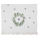 Guest Towel White Green 40x66 cm